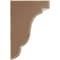 Ekena Millwork 5 1/4"W x 5"D x 7 1/2"H Bedford Wood Vintage Decor Bracket, Weathered Brown BKTWD05X05X08BEBR - alternate 3
